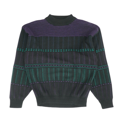 Black Striped Pullover Sweater