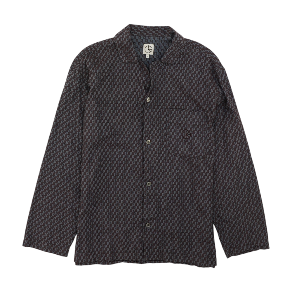 Burgundy Print Flannel Button Down