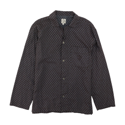Burgundy Print Flannel Button Down