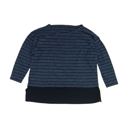 Blue Petite Striped Blouse