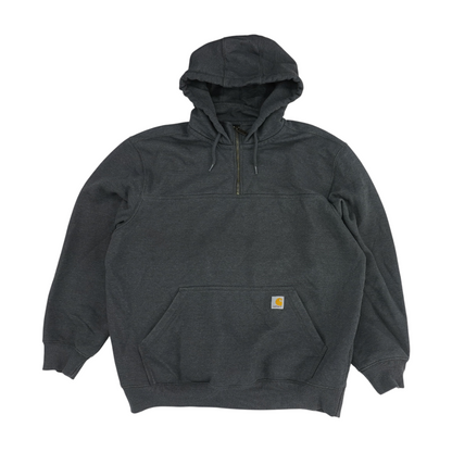 Gray Solid Hoodie Pullover
