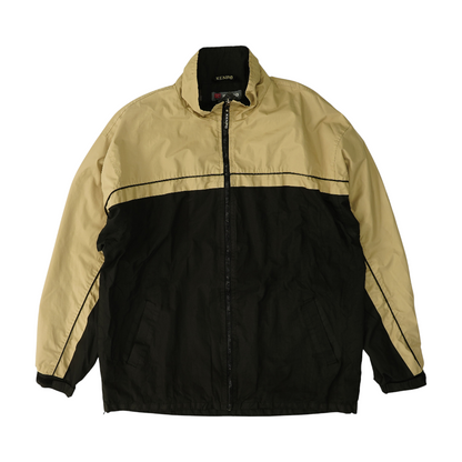 Khaki Color Block Rain Jacket