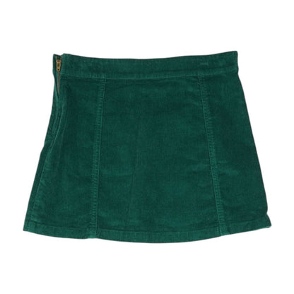 Green Solid Skirt