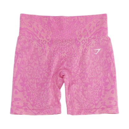 Pink Animal Print Active Shorts