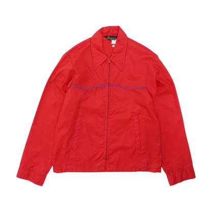 Vintage Red Solid Rain Jacket