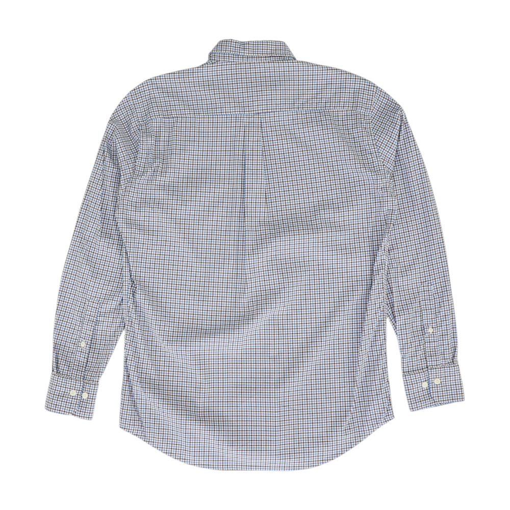 Blue Plaid Long Sleeve Button Down