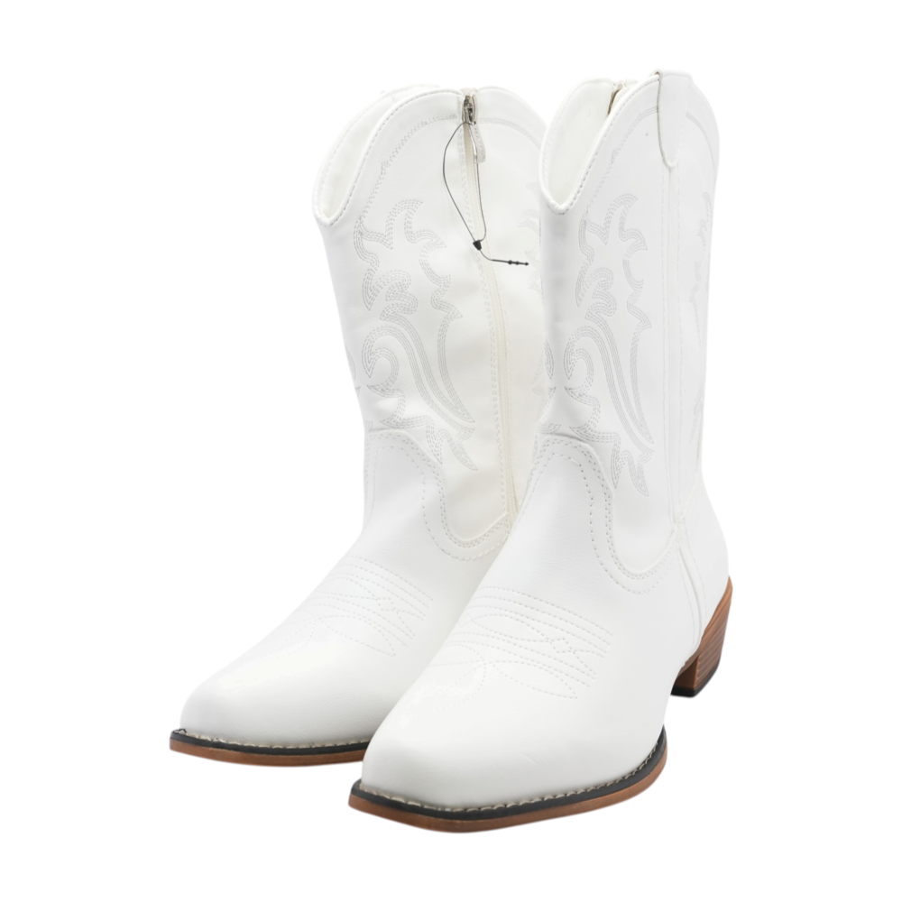 White Western Boots