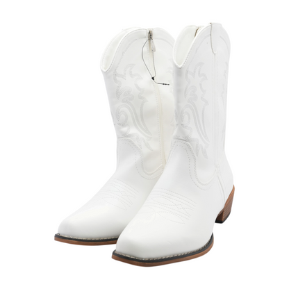 White Western Boots