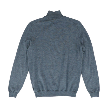 Gray Solid 1/4 Zip Sweater