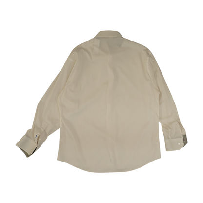 White Solid Long Sleeve Button Down