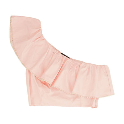 Pink Solid Sleeveless Blouse