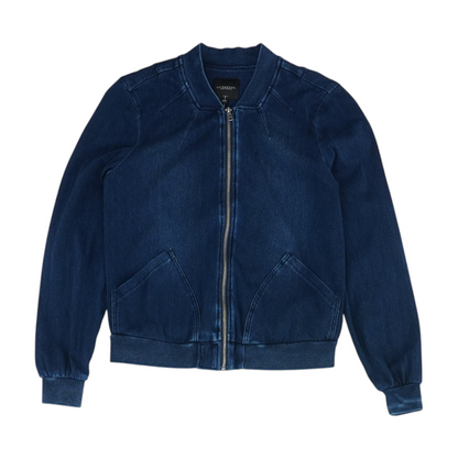 Blue Solid Denim Jacket