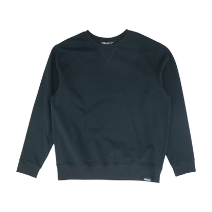 Black Solid Sweatshirt Pullover