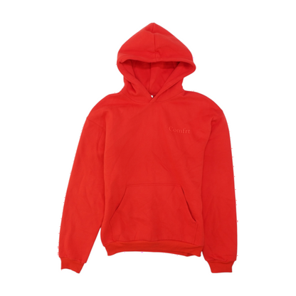 Red Solid Hoodie Pullover