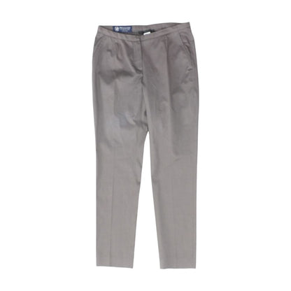Gray Solid Dress Pants
