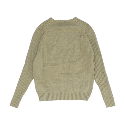 Brown Solid Pullover Sweater