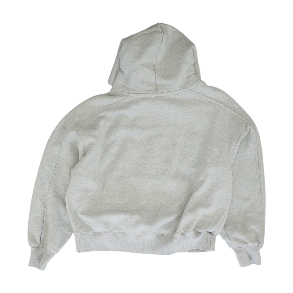 Gray Solid Hoodie Pullover