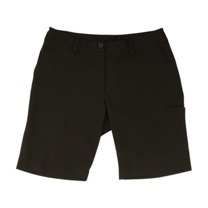 Black Solid Chino Shorts