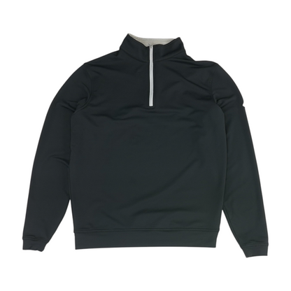 Black Solid 1/4 Zip Pullover