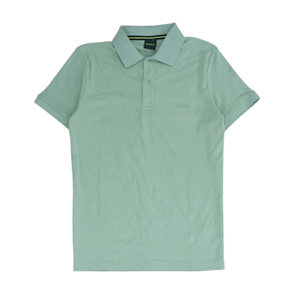 Green Solid Short Sleeve Polo