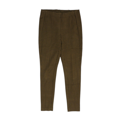 Brown Petite Check Fashion Leggings