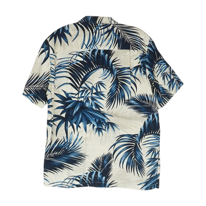 Beige Tropical Short Sleeve Button Down
