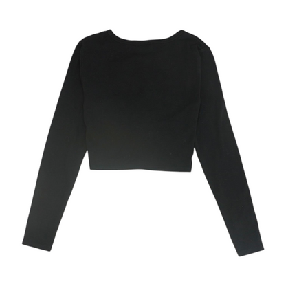 Black Cropped Blouse