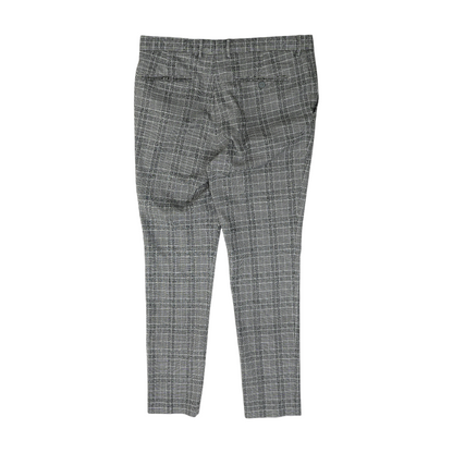 Gray Plaid Slim Pants
