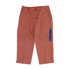 Red Solid Chino Capris