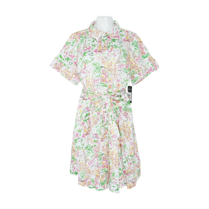 White Plus Floral Midi Dress