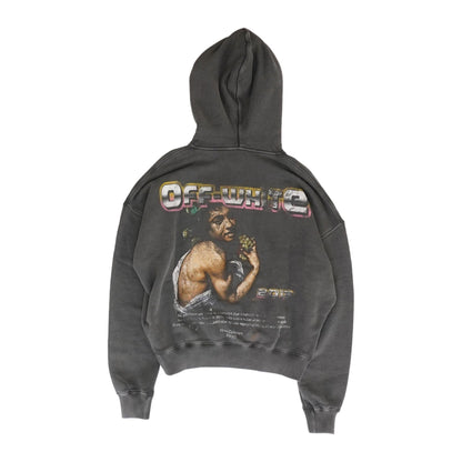 Black Solid Digit Bacchus Hoodie Pullover