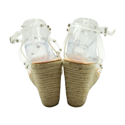 Clear Wedged Sandals