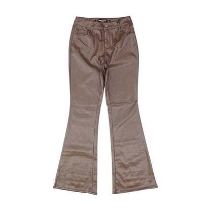 Brown Solid Pants
