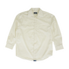 Cream Solid Long Sleeve Button Down