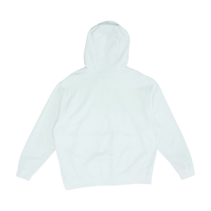 White Solid Hoodie Pullover