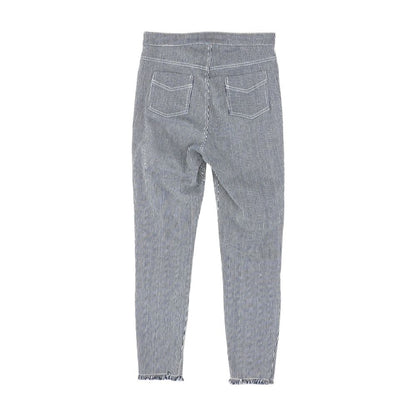 Navy Striped Pants
