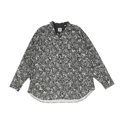 Black Paisley Long Sleeve Button Down