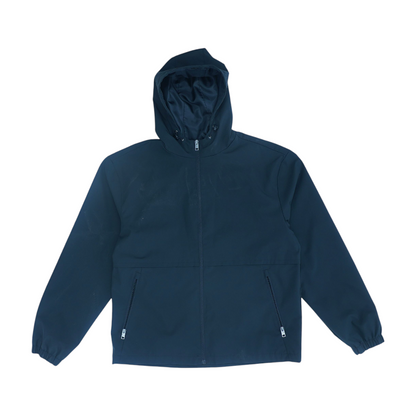 Black Solid Rain Jacket