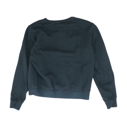 Black Solid Sweatshirt Pullover