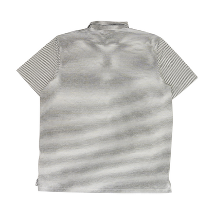White Striped Short Sleeve Polo