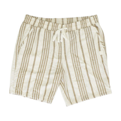 Beige Abstract Short Set