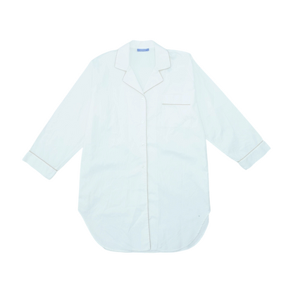White Solid Nightgown