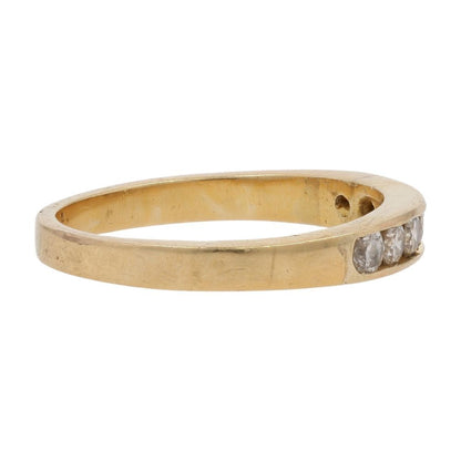 3/4 Ct 10K Gold Channel Set Round Diamond Band