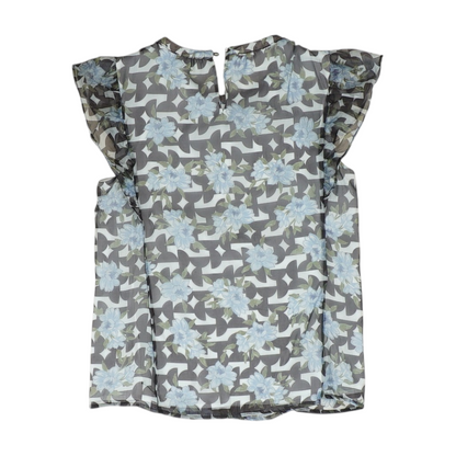 White Floral Blouse