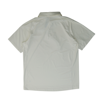 White Solid Short Sleeve Polo