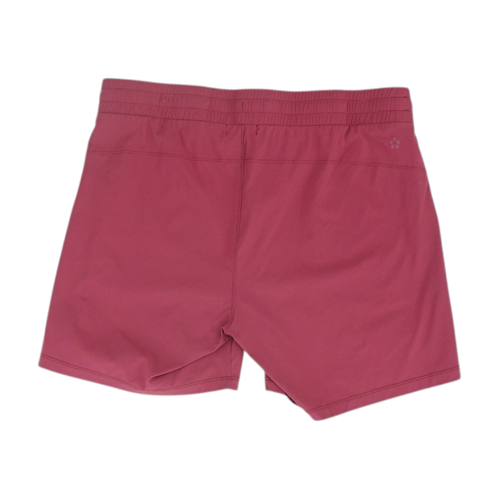 Maroon Solid Active Shorts