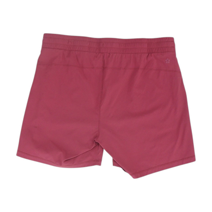Maroon Solid Active Shorts