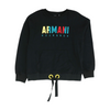 Black Solid Sweatshirt Pullover
