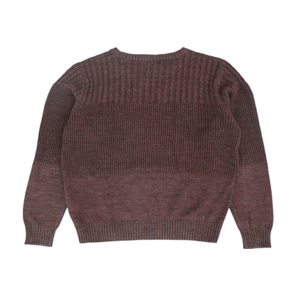 Maroon Solid Pullover Sweater
