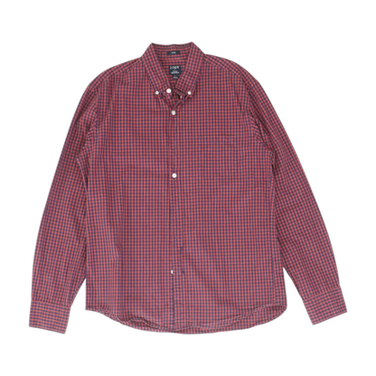 Red Check Long Sleeve Button Down